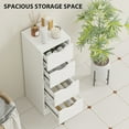 thumbnail image 4 of HOMCOM 4-Drawer Bathroom Cabinet, Narrow Storage Cabinet, White, 4 of 10
