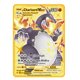 thumbnail image 1 of Gold Card Metal Card Game Anime Battle Gold HP English Kaarten Charizard Pikachu Action Collection Child Toys, 1 of 5