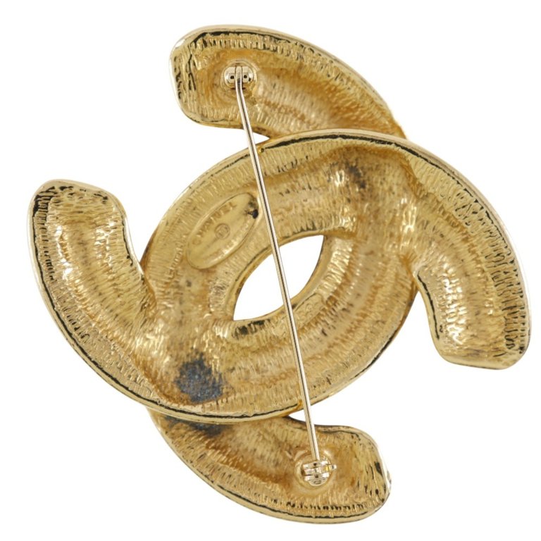 Chanel Chanel Gold Plated Coco Mark Brooch Metal Brooch Vintage Chanel Coco Mark Brooch, Gold Plated, Women main image 4