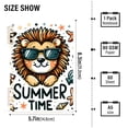 thumbnail image 3 of Cute Lion Face in Sunglasses Conches Ring Binder Notebook Journey Note Diary College Ruled Spiral Notebook Study Loose Leaf Paper A5 60 Pages, 3 of 8