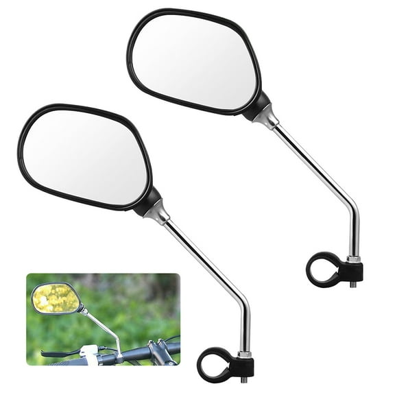 Cheers.US 2Pcs Bike Mirror, Adjustable Handlebar Rear View Mirrors For Mountain Road Bike Bicycle Electric Motorcycle Bicycle Handlebar Adjustable Side Mirrors Replacements