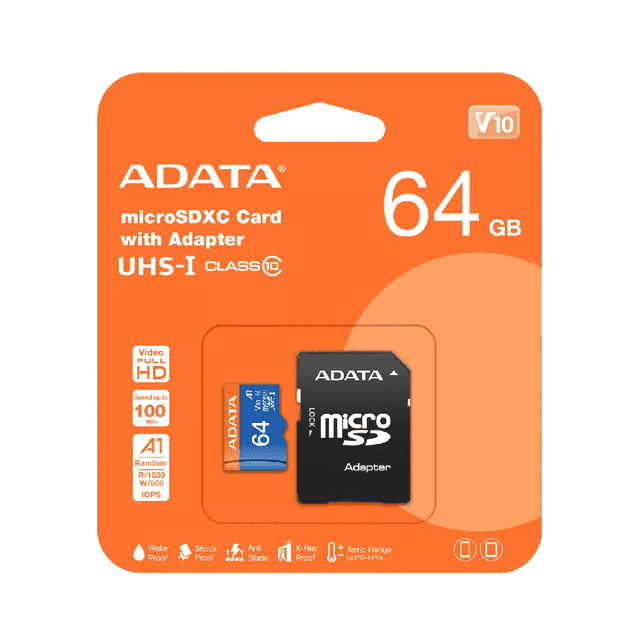 Tarjeta de Memoria Adata Premier con Adaptador SD 64GB