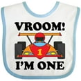 thumbnail image 3 of Inktastic 1st Birthday Racing Car Boys Boys Baby Bib, 3 of 4