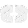 thumbnail image 2 of 22"OD x 6"ID x 8 3/4"C x 1"P Charlotte Architectural Grade PVC Contemporary Ceiling Medallion, Two Piece, 2 of 11