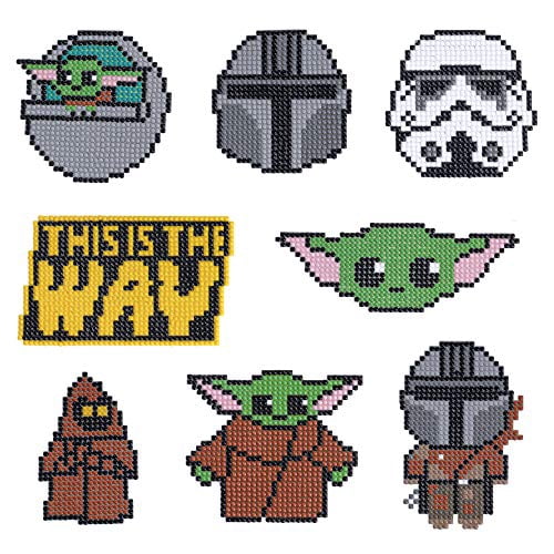 8 Pieces Mandalorian Diamond Painting Stickers Kits For Kids Diy 5d Baby Yoda Grogu Diamond Art Mosaic Stickers By Numbers Kits For Children Boys And Girls Walmart Com Walmart Com