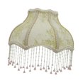 thumbnail image 2 of Pantalla de lámpara con forma de campana y borde festoneado, pantalla de lámpara con flecos, de romántica victoriana para rincones de lectura en salas Beige, 2 of 8