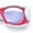 Red White - Purple, variant on Womens Thick Plastic Bubble Balloon Frame Rectangle Funky Sunglasses All Black