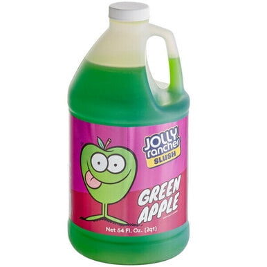Jolly Rancher Green Apple Slushy Syrup 5:1 Bulk Food Service Concentrate-64 oz