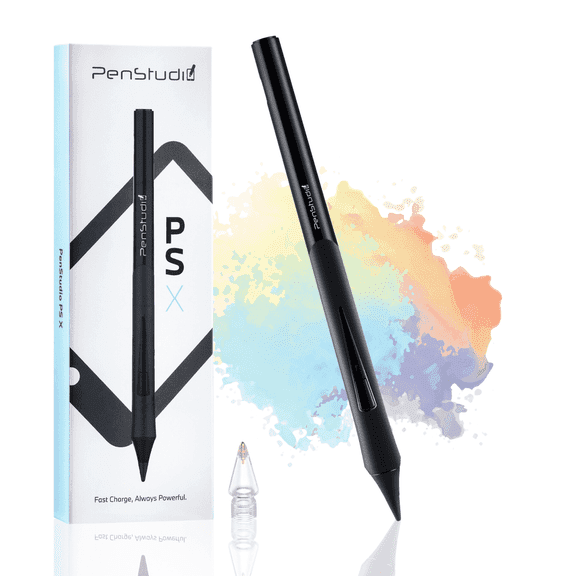 Penstudio PSX Stylus for Apple iPad丨Ergonomic Design & Customizable Features丨Replacement for Apple Pencil USB-C 2nd Gen丨Precise Drawing, Note-Taking, Palm Rejection, Durable Metal Tips