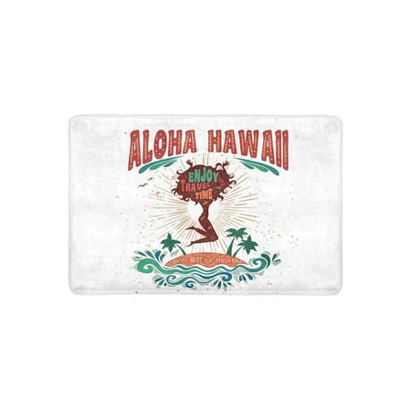 MKHERT Inspirational Summer Aloha Hawaii Hipster My Best Vacation Doormat Rug Home Decor Floor Mat Bath Mat 23.6x15.7 (Best Month To Vacation In Hawaii)