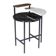 thumbnail image 2 of 28" Black Manufactured Wood And Iron Free Form End Table With Shelf, 2 of 3