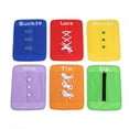 thumbnail image 2 of Juguete de botón, 6 piezas/juego de papel de aprendizaje para niños, tablero de juguete inteligente, juguete de rendimiento sólido, 2 of 14