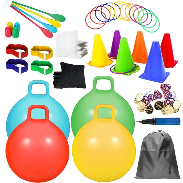 Set combinado de juegos al aire libre DHXGON Carnival, 58 piezas con bolas Hopper