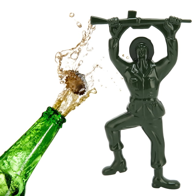 Loewten Kitchen Gadgets,Green Bottle Opener Unique Soldier Shaped Zinc Alloy Beer Opening Tool Kitchen Utensils,Bottle Opening Tool