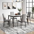 thumbnail image 4 of Living Room Area Rugs - x Abstract Large Soft Indoor Washable Rug Neutral Modern Low Pile Carpet for Bedroom Dining Room Farmhouse Home Office -, 4 of 9