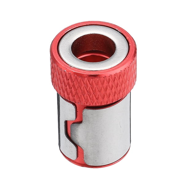 Herramientas Broca Nueva Con Anillo Magnético Punta Broca 1/4" Anillo Magnetizado Broca para Tornillo Totalmente Metálica 6 35 Mm Con Imán Anillo Magnético Universal Manga Acero Rojo