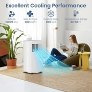 Havato Portable Air Conditioners 8,000 Btu, Quiet Portable Cooling AC Up to 350 Sq.Ft. , 3-1 AC Unit with Remote 24H Timer ,White