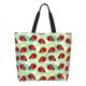 thumbnail image 1 of Fotbe Red Ladybugs And Leaf Bolsa Tote Estética de Lona con Estampado para Mujer - Bolsa Reutilizable de Hombro Casual para Vacaciones, Compras, Trabajo y Gimnasio, 1 of 8