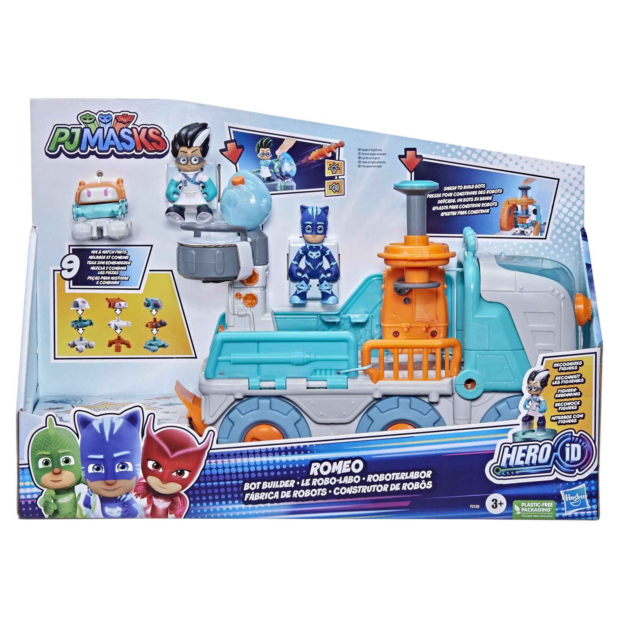 PJ Masks Romeo Bot Builder Vehicle Playset with Lights and Sounds