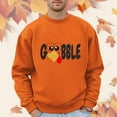 thumbnail image 2 of Mens Sweatshirts Winter Thanksgiving Printed Solid Color Casual Crew Neck Hoodie Fall Clothes Tops Pullover Orange XL, 2 of 4