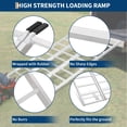 thumbnail image 4 of Bingirl Tri-Folding Aluminum Ramps - 1500Lbs Loading Ramps for Pickup Trucks Bed & Trailers, with Load Straps for ATV/UTV, Sweeper Machine, Golf Carts, 77 x 54 Inch, Silver, 4 of 7