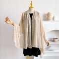 thumbnail image 4 of Women Chiffon Shawls and Wraps for Evening Dresses, Floral Sheer Cape Poncho Cover Up Beach Silk Scarf Elegant Wedding Party Stole, 4 of 5