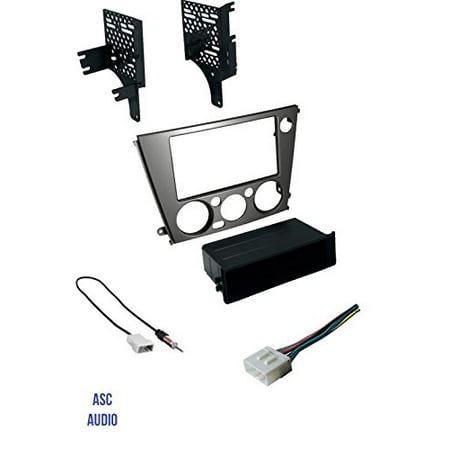 ASC Audio Car Stereo Radio Install Dash Kit, Wire Harness, and Antenna Adapter to Add an Aftermarket Radio for 2005 2006 2007 2008 2009 Subaru Legacy + Outback with Manual Climate