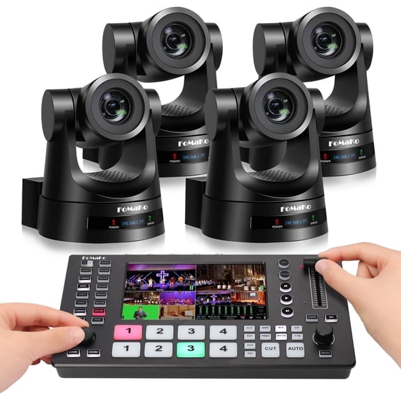 FoMaKo 20x ptz camera Bundle black(FMK20SDI x4 M4)