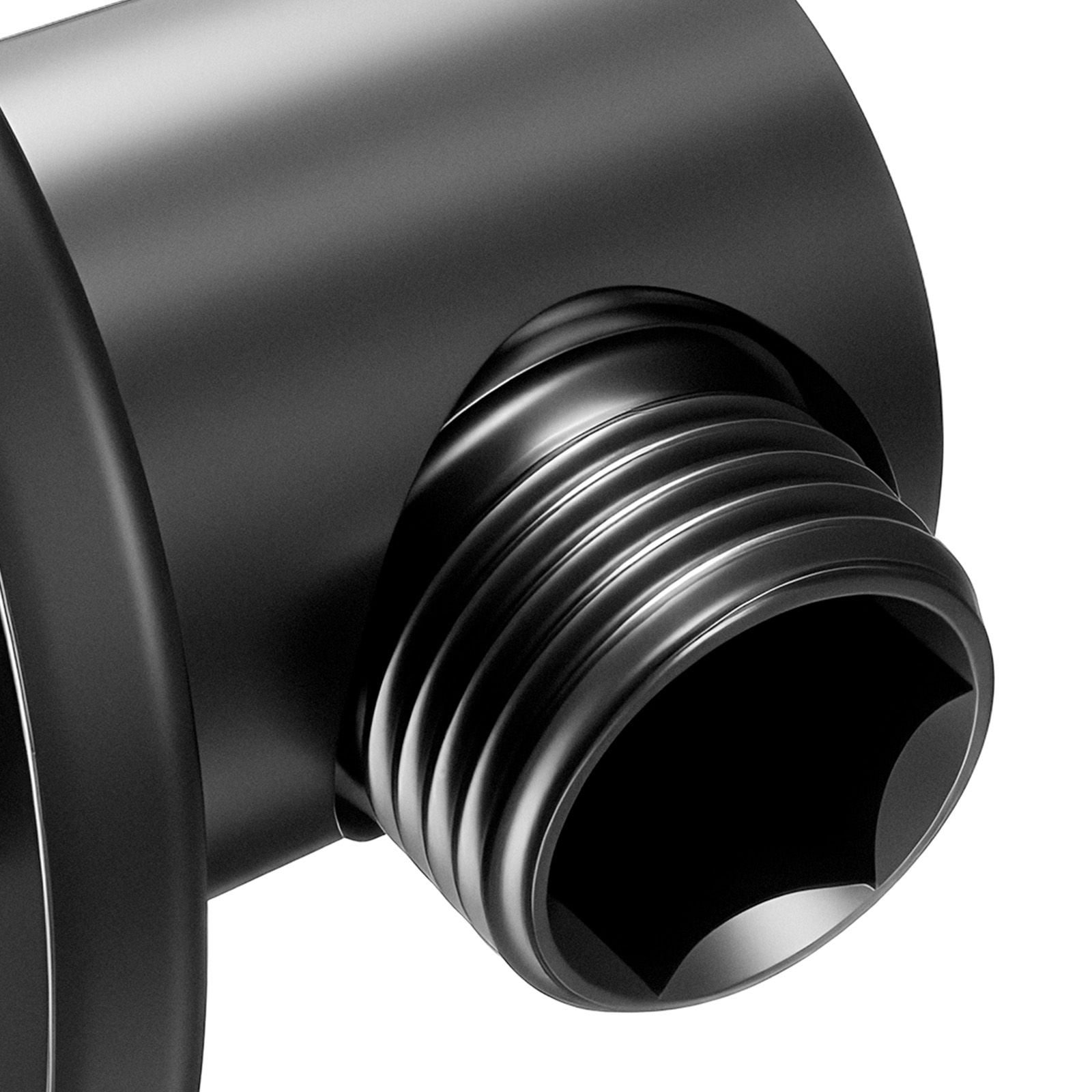 1/2 Inch Brass Wall Supply Elbow, NPT Inlet IPS Outlet Shower Hose Connector, Matte Black Corrosion Resistant for Bathroom Shower Fixture