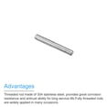 thumbnail image 4 of Unique Bargains Fully Threaded Rod M4 x 25mm 0.7mm Thread Pitch 304 Stainless Steel Right Hand Threaded Rods Bar Studs 5 Pack, 4 of 4