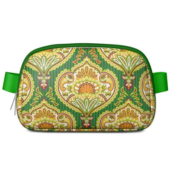 Colorful Chic Paisley Fanny Pack – Elegant Floral Belt Bag with Retro Ethnic Patterns