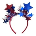 thumbnail image 2 of YOHAVEN 4th of July Star Headband, Patriotic Red White Blue Party Festival Accessories, Flag Theme Celebration Outfit for Women Men Holiday Event, 2 of 6