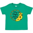 thumbnail image 3 of Inktastic My Pops Loves Me with Sunflower Wreath Boys or Girls Baby T-Shirt, 3 of 5