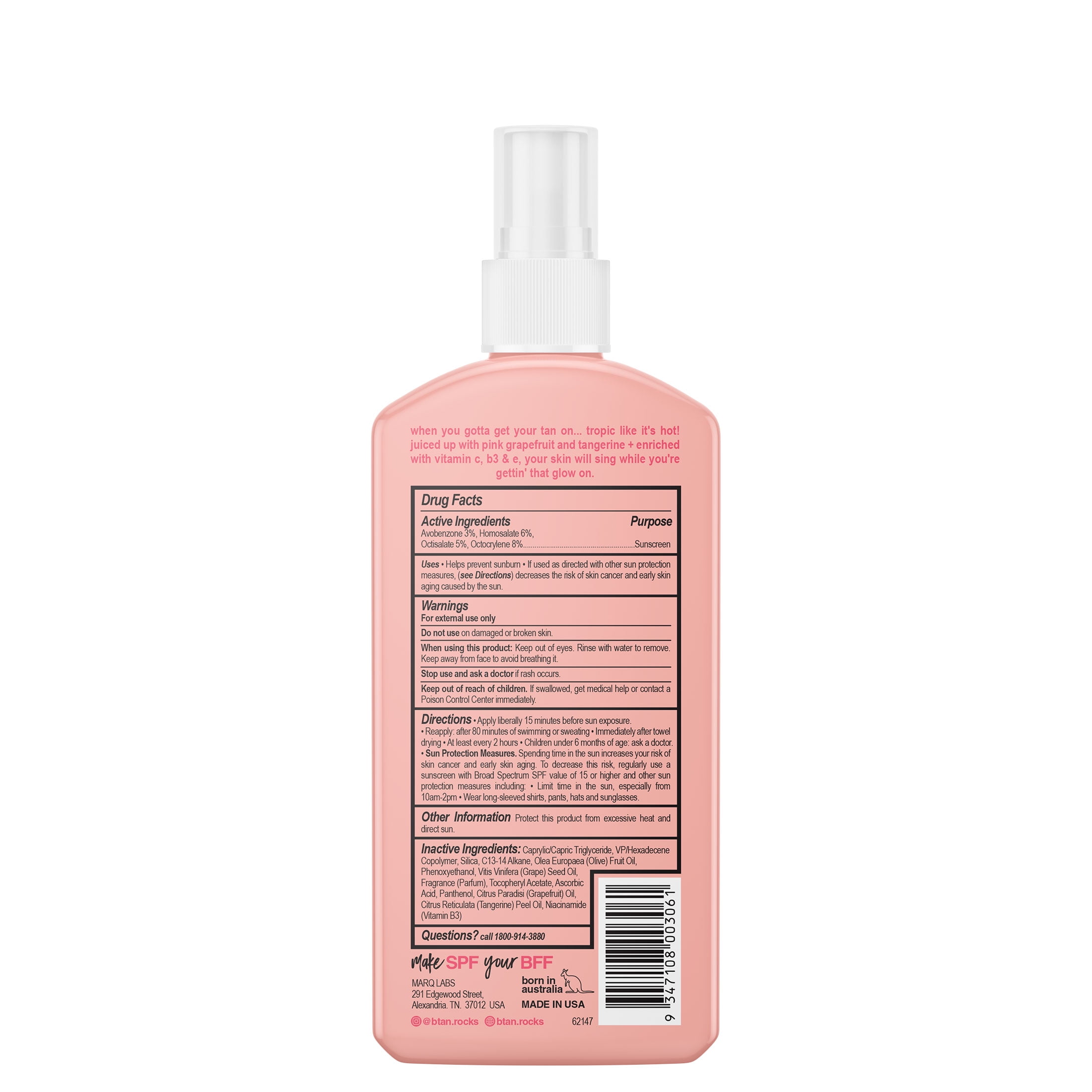 b.tan tropic like it's hot - SPF 15 tanning oil, 8 fl oz