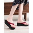 thumbnail image 4 of Toe Post Velvet Flip Flops, 4 of 5