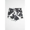 thumbnail image 4 of Ragstock Black Cow Print Denim Shorts, 4 of 4