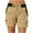 Beige, variant on Dealovy Cargo Shorts for Women Drawstring High Waisted Outdoor Hiking Shorts Rolled up Baggy Casual Summer Shorts