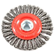 Forney Industries Wire Wheel, Stringer Bead, 4 in x .020 in x 5/8 in-11 Arbor