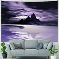 thumbnail image 4 of Fenyluxe Mountain Purple Sky Water Print Tapestry Unique Home Decor Wall Hanging Art for Living Room Bedroom Dorm Decoration 60x50inch, 4 of 6