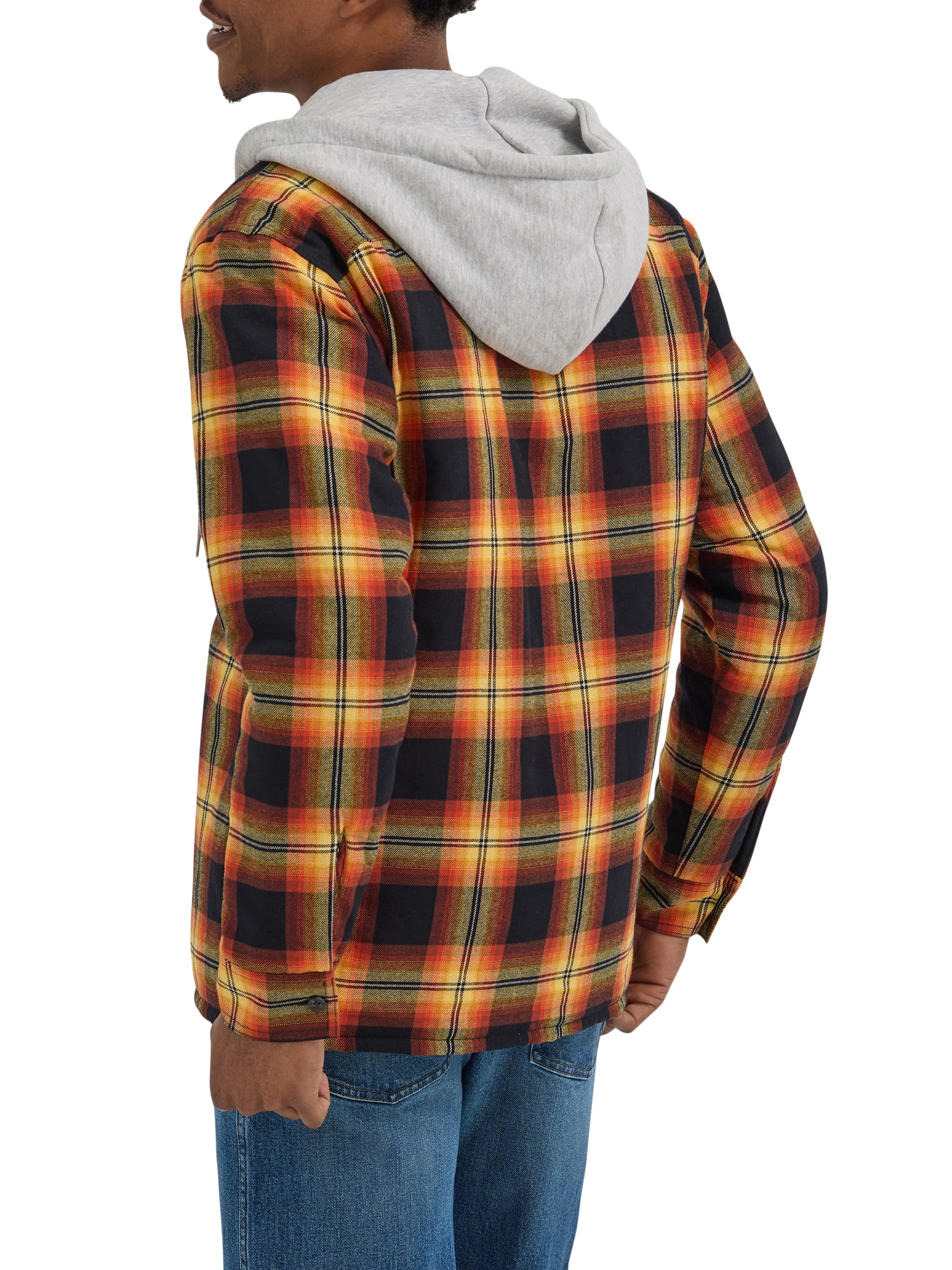 Wrangler® Men's and Big Men's Heavyweight Hooded Shirt Jacket, Sizes S-5XL