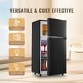 thumbnail image 3 of WANAI 3.5 Cu.ft Fridge with Freezer 2 Door Compact Refrigerator with Adjustable Thermostat Black New, 3 of 10