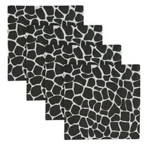 Split P Black Giraffe Printed Napkin Set of 4