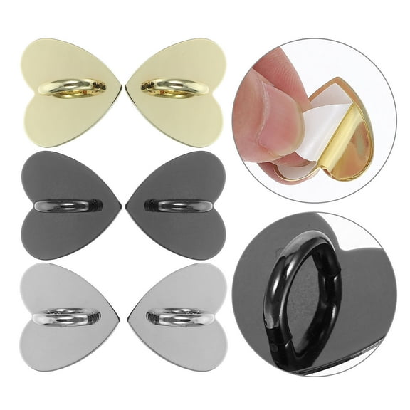 ELAYARD 30pcs Adhesive Heart-Shaped Phone Charm Hook Universal Fit Easy Installation