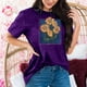 thumbnail image 2 of Ploknplq Plus Size Graphic Tees for Women,Shirts for Women,T Shirts for Women,Dandelion Graphic T Shirts Teen Cute Sunflower Print Tops,Graphic T-shirts,Beach Vacation Clothes for Women Purple 3XL, 2 of 4