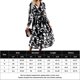 thumbnail image 2 of Vestido Vestido elegante estampado Estilo casual Vestido largo plisado de mujer Traje diario de gasa Ygjytge Negro T M para Mujer, 2 of 7