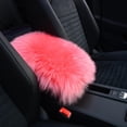 thumbnail image 6 of lanema Plush Sheepskin Center Console Furry Warm Wool Truck SUV Furry Armrest Car Accessories, 6 of 14