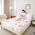 thumbnail image 4 of Homewish Kawaii Princess Castle Full Size Sheets 4-Piece for Teens Female Adults,Vintage Flowers Breathable Bed Sheets,Stars Print Lightweight Sheet Sets,Lightweight Room Decor, 4 of 7