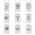 thumbnail image 4 of KFFKFF - Silver Stainless Steel Personalized Pet Dog Tag Necklace Engravable Cat Portrait Pendant, 4 of 5