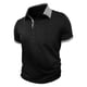 thumbnail image 5 of Blusa y camisa de manga corta con cuello vuelto para hombre, estilo casual, con botones y bolsillos, color liso, de poliéster., 5 of 8