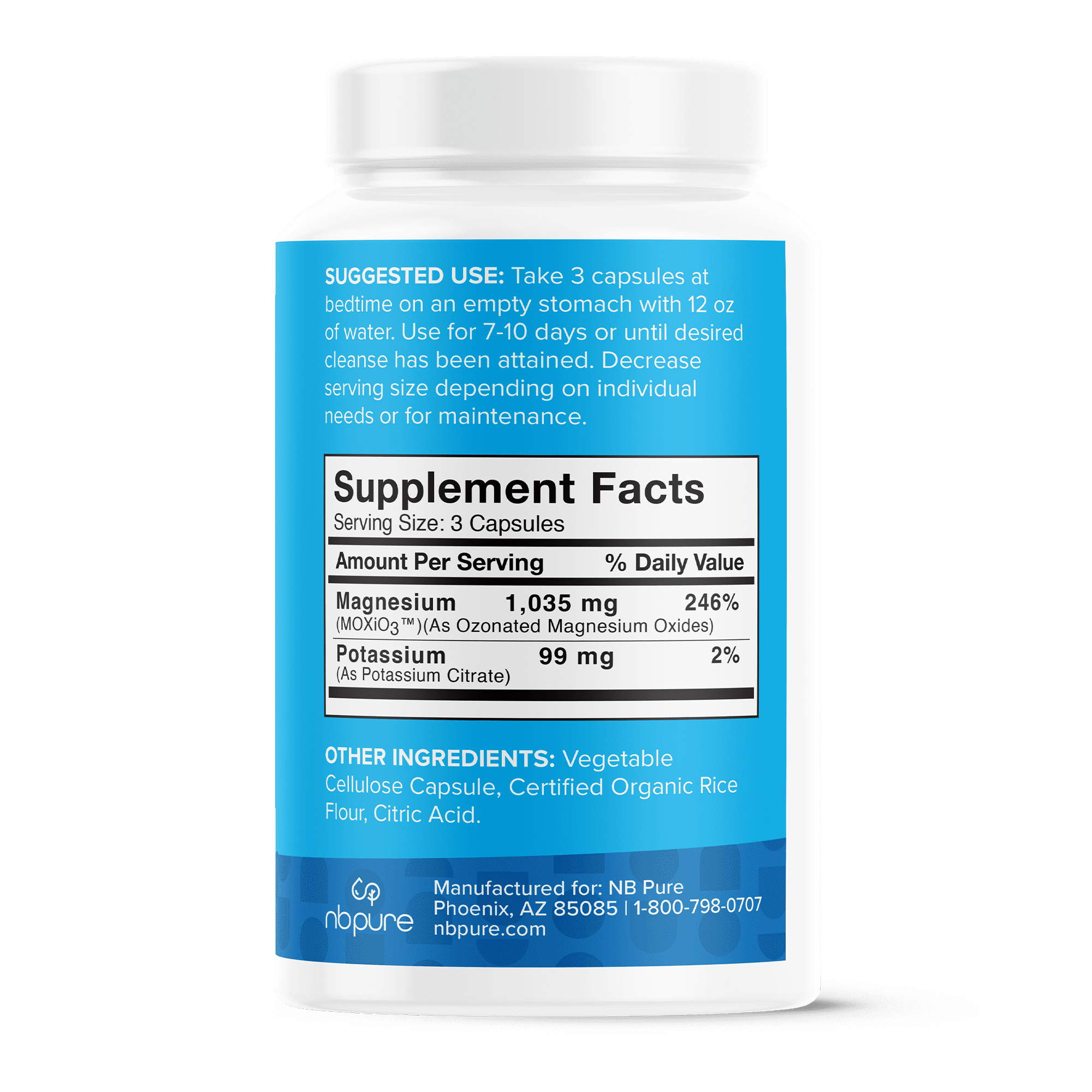 NBPure MagO7 Colon Cleanse & Detox with Ozonated Magnesium Oxides